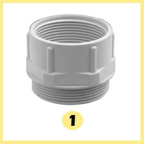 INTERFLEX - Reducción de rosca macho Pg11 a hembra Pg7 poliamida fibra de vidrio gris RAL 7035