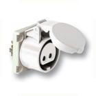 INTERFLEX - Base empotrar recta baja tensión protección 16A 2 polos 24V violeta