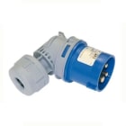 INTERFLEX - Clavija acodado estanca 16A 3 polos 400V 6h rojo