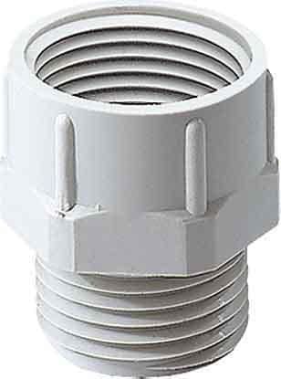 INTERFLEX - Adaptador rosca macho M25/hembra Pg21 poliamida fibra de vidrio