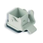 INTERFLEX - Zócalo empotrar rosca Pg recto gris 35x30mm