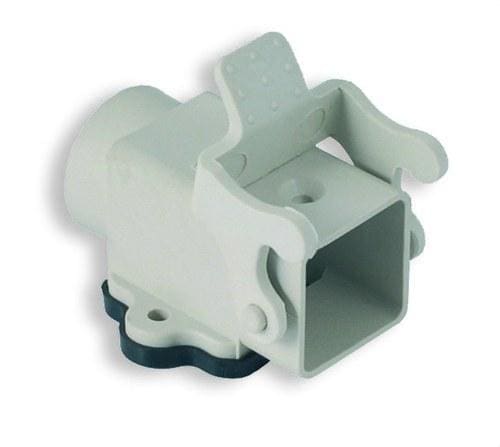 INTERFLEX - Zócalo empotrar rosca M20 angular gris 42x41,5mm