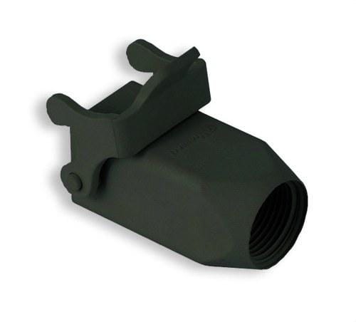 INTERFLEX - Cubierta rosca M20 recta con mecanismo cierre negro