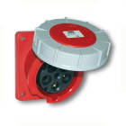 INTERFLEX - Base empotrar inclinada protección 125A 3 polos 6h rojo