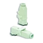 INTERFLEX - Conector S-A material aislante gris zócalo empotrar recto 3 polos