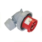 INTERFLEX - Clavija mural protección 16A 3 polos+neutro 400V 6h rojo