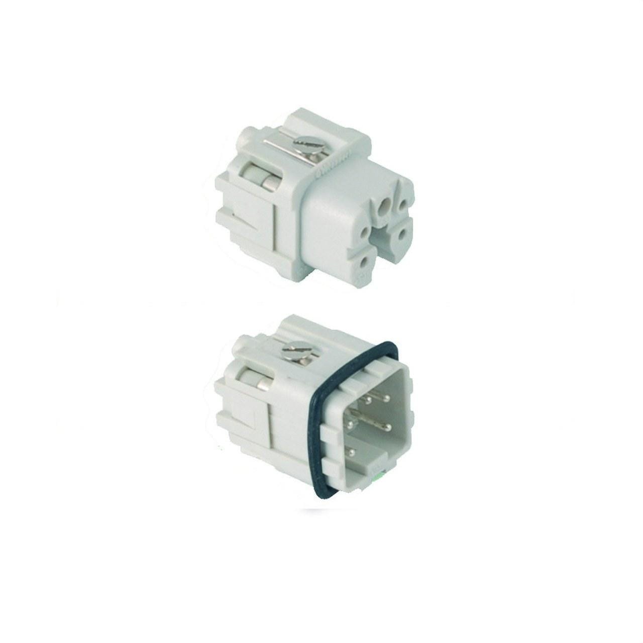 INTERFLEX - Bloque contacto S-A base 4 polos 3A gris