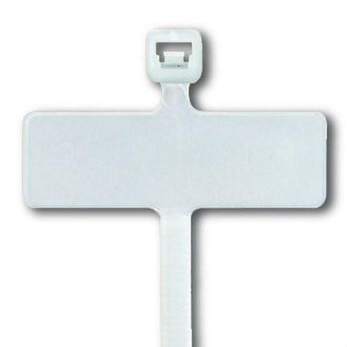 INTERFLEX - Brida 200x2,5 poliamida natural con placa de identificación