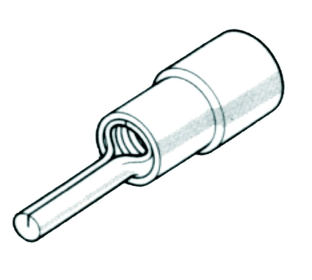 INTERFLEX - Terminal punta redondo aislado PVC 0,25x1,5
