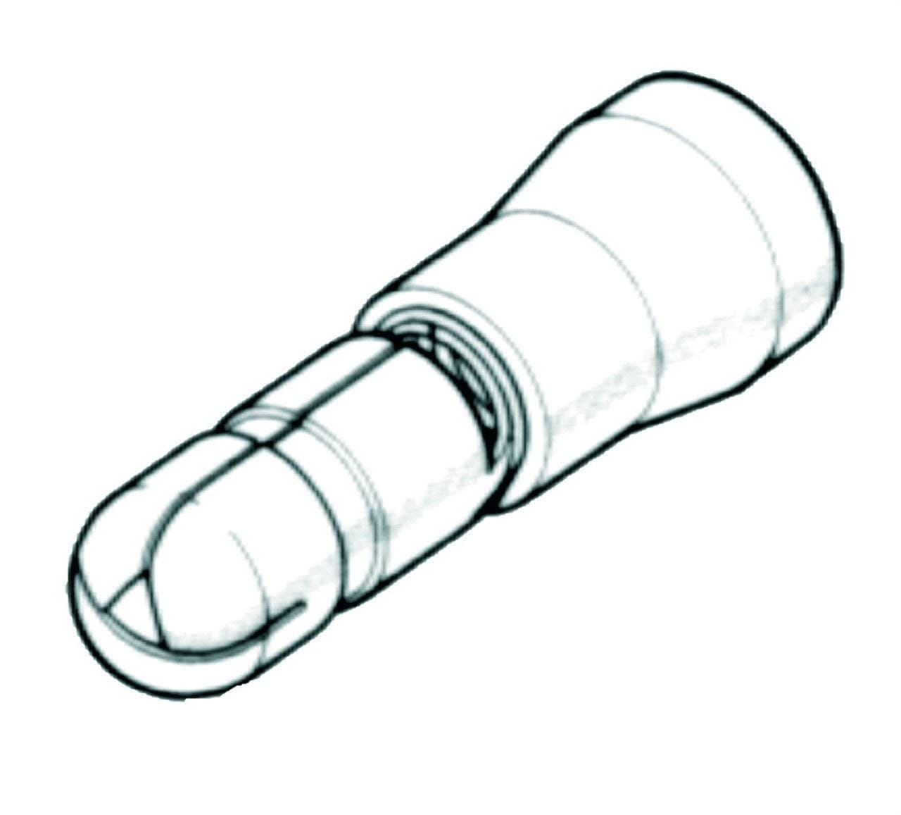 INTERFLEX - Terminal cilíndrico M-1,5x2,5/4 con mango