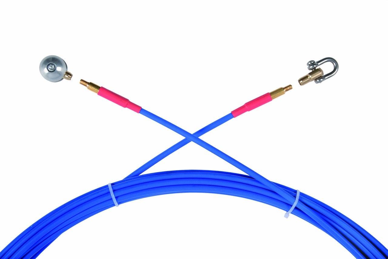 INTERFLEX - Sondaflex fleje acero diámetro 4 rosca M4 azul 25m