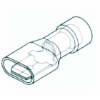 INTERFLEX - TERM. BM ENCHUF.PLANO MACHO TOTAL.AISL. 6 MM2 6,3X0,8 NYLON