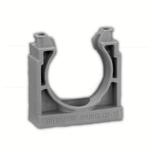 INTERFLEX - Soporte NYLOFIX para tubo DN17 poliamida gris