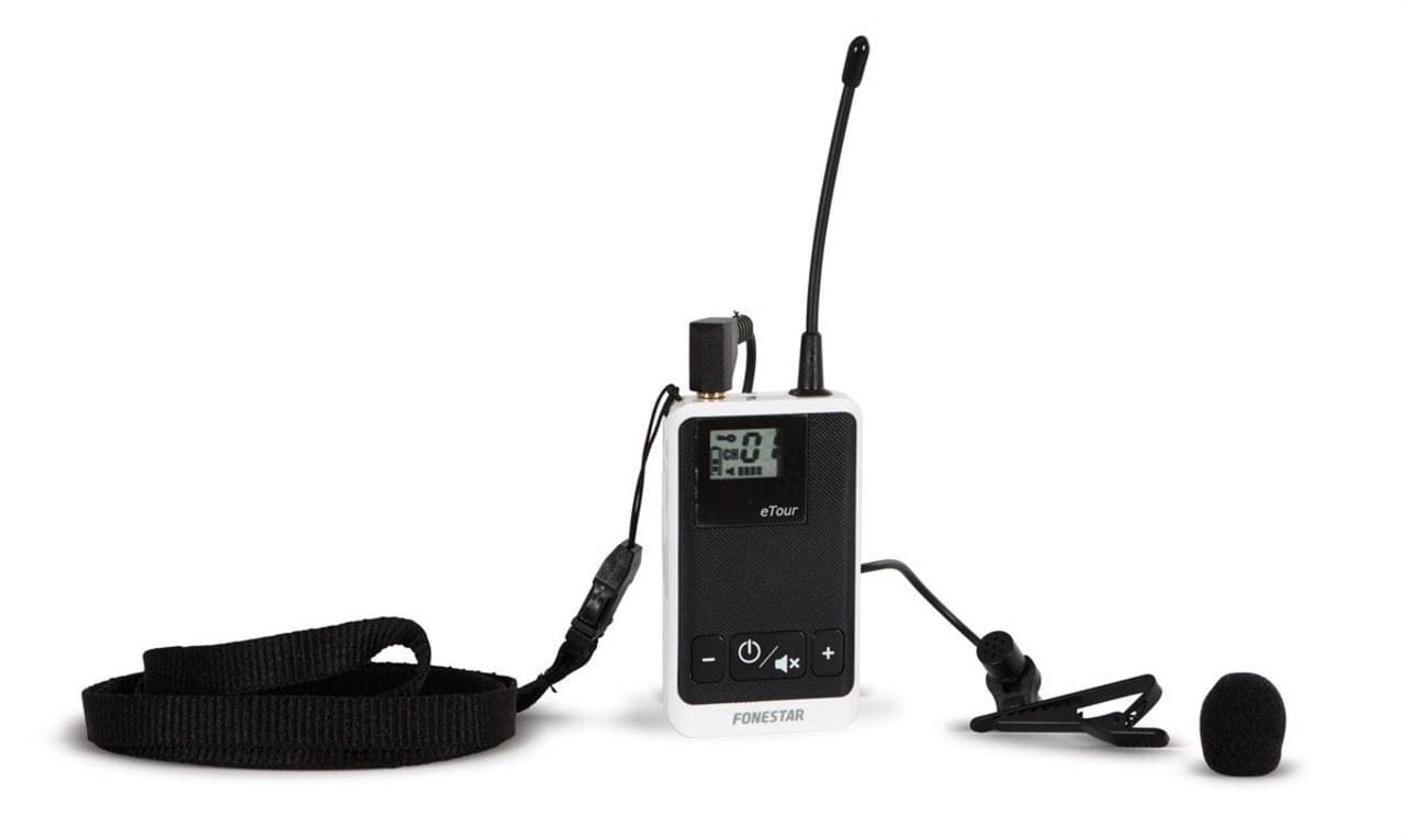 FONESTAR - Transmisor inalámbrico guía turístico 16 canales blanco