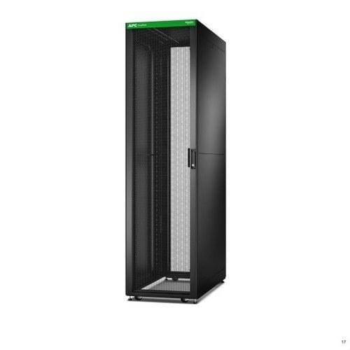 APC by Schneider Electric - Rack Easy 600mm/48U/1200mm 2258mm con techo y panel lateral, ruedas, pies y 4 soportes sin fondo negro