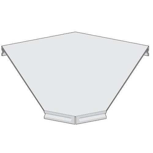 INTERFLEX - Tapa curva 45° 150 galvanizado sendzimir