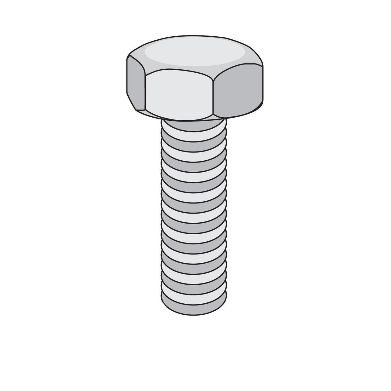 INTERFLEX - Tornillo hexagonal para tuerca - guía galvanizado M10x20