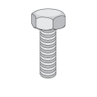 INTERFLEX - Tornillo hexagonal para tuerca - guía galvanizado M10x20