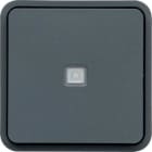 HAGER - Conmutador estanca con testigo tecla simple gris