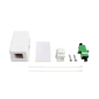 TELEVES - Roseta terminal de fibra óptica + adaptador Simplex "SC/APC" hembra con obturador interno