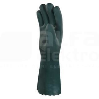 DELTA PLUS - Guante pvc soporte jersey doble baño 35cm talla 9 verde