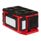 MILWAUKEE - LUZ DE ÁREA/CARGADOR LED M18¿ TRUEVIEW¿ PACKOUT¿, PROTECCIÓN IP54, 3 CABEZALES INDIVIDUALES, HÍBRIDO AC/DC, CARGADOR INTEGRADO M18¿ Y USB 2.
