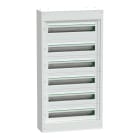 Schneider Electric - Caja modular PrismaSeT S superficie 6x24 módulos 1 regleta de tierra sin puerta