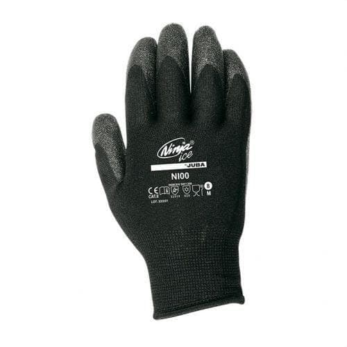 JUBA - Guante NINJA ICE nylon® acrílico PVC negro talla 6