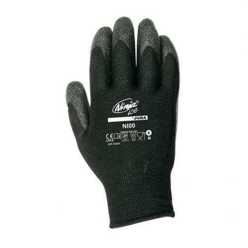JUBA - Guante NINJA ICE nylon® acrílico PVC negro talla 8
