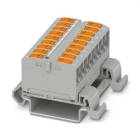 PHOENIX CONTACT - Bloque PTVFIX 18X2,5-NS35A GY para distribución