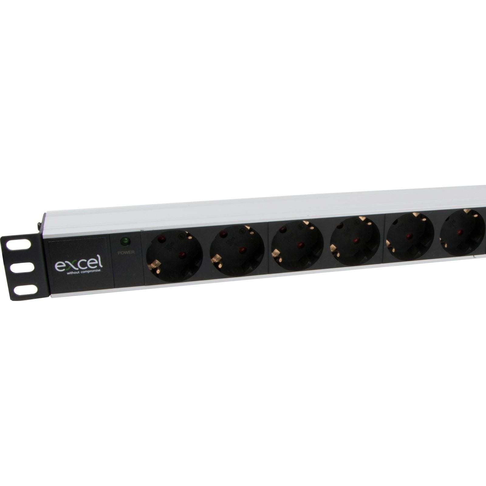 EXCEL - PDU CON 9 SCHUKO 16AMP SIN INTERRUPTOR CON INDICAD