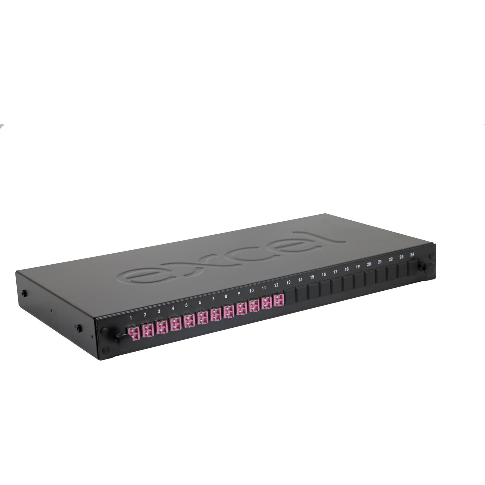 EXCEL - ENBEAM 24WAY OM4 F/PANEL-12 LC DX SHUTTERED 24F VT