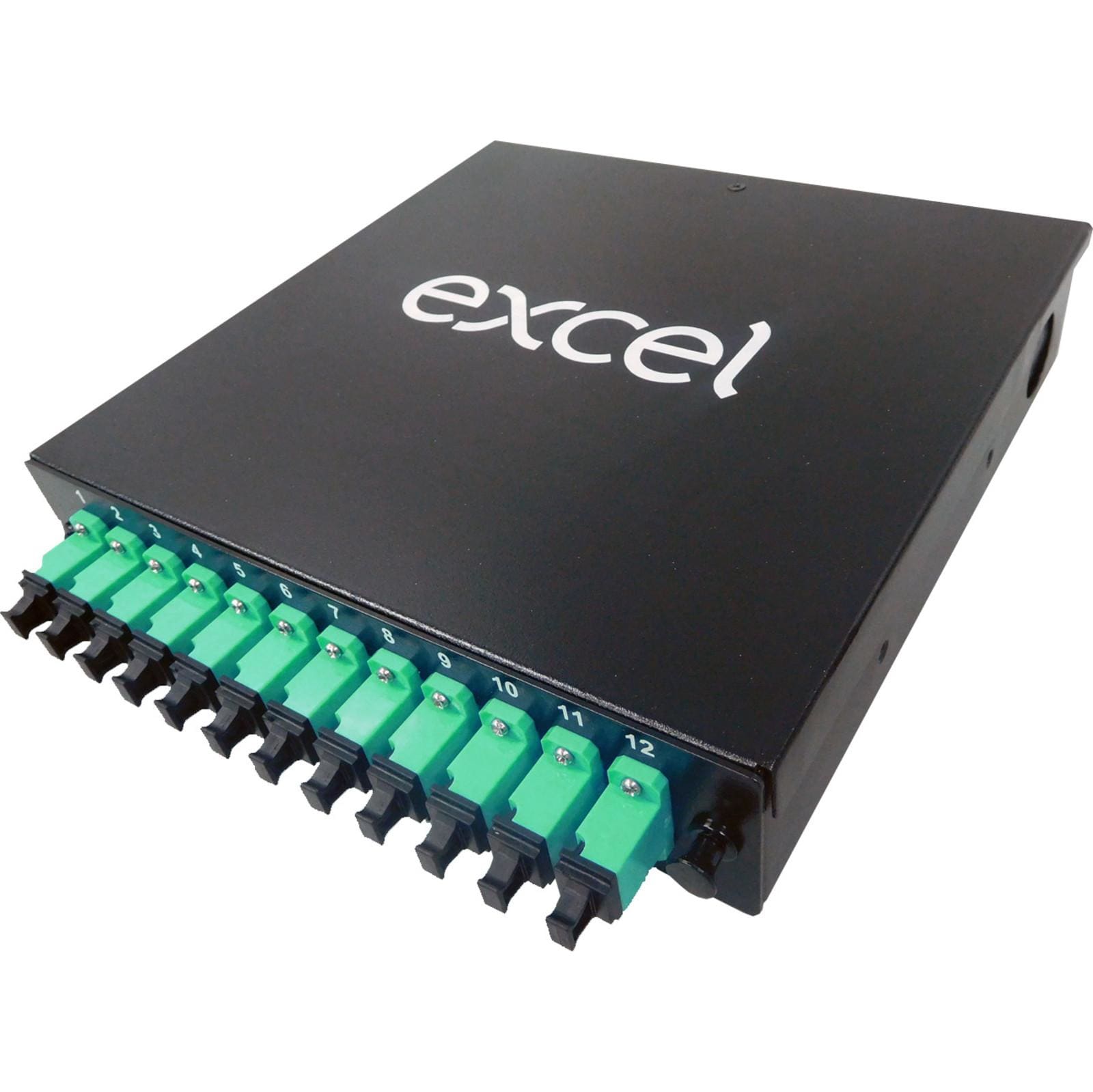 EXCEL - ENBEAM 12 SC SPLX SM APC (GREEN) DIN RAIL BOX