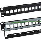 EXCEL - EXCEL 10" 12-PORT KEYSTONE PATCH PANEL-BLACK