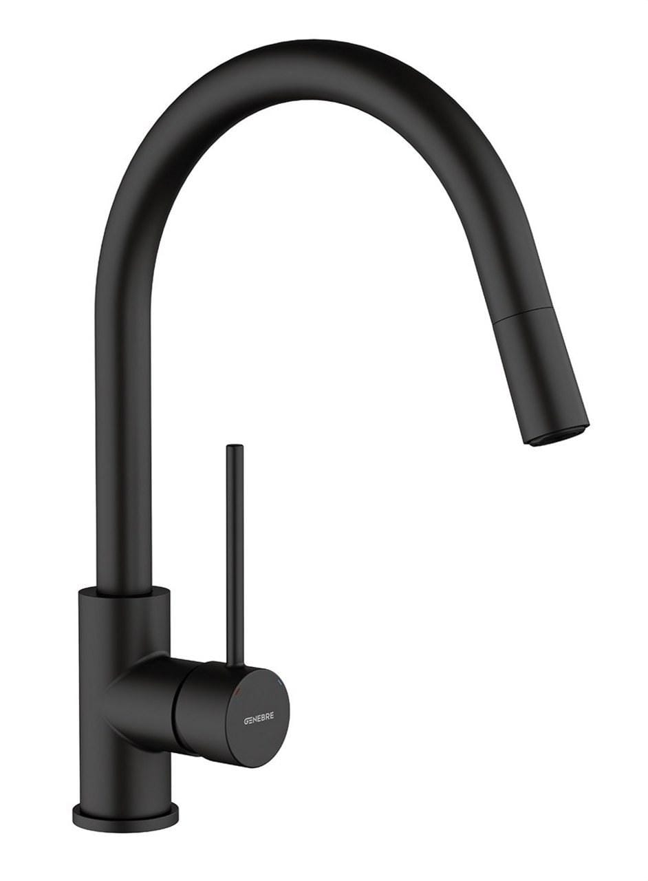 GENEBRE - MONOMANDO FREGADERA CAÑO EXTRAIBLE TAU BLACK