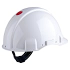 3M MERCADOS ELECTRICOS - 3M™ Casco, Uvicator, con arnés de ruleta, sin ventilación, dieléctrico de 440 V, con banda antisudor de plástico, blanco, G3001NUV-VI