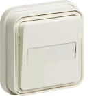 HAGER - Pulsador estanca con portaetiquetas iluminado blanco