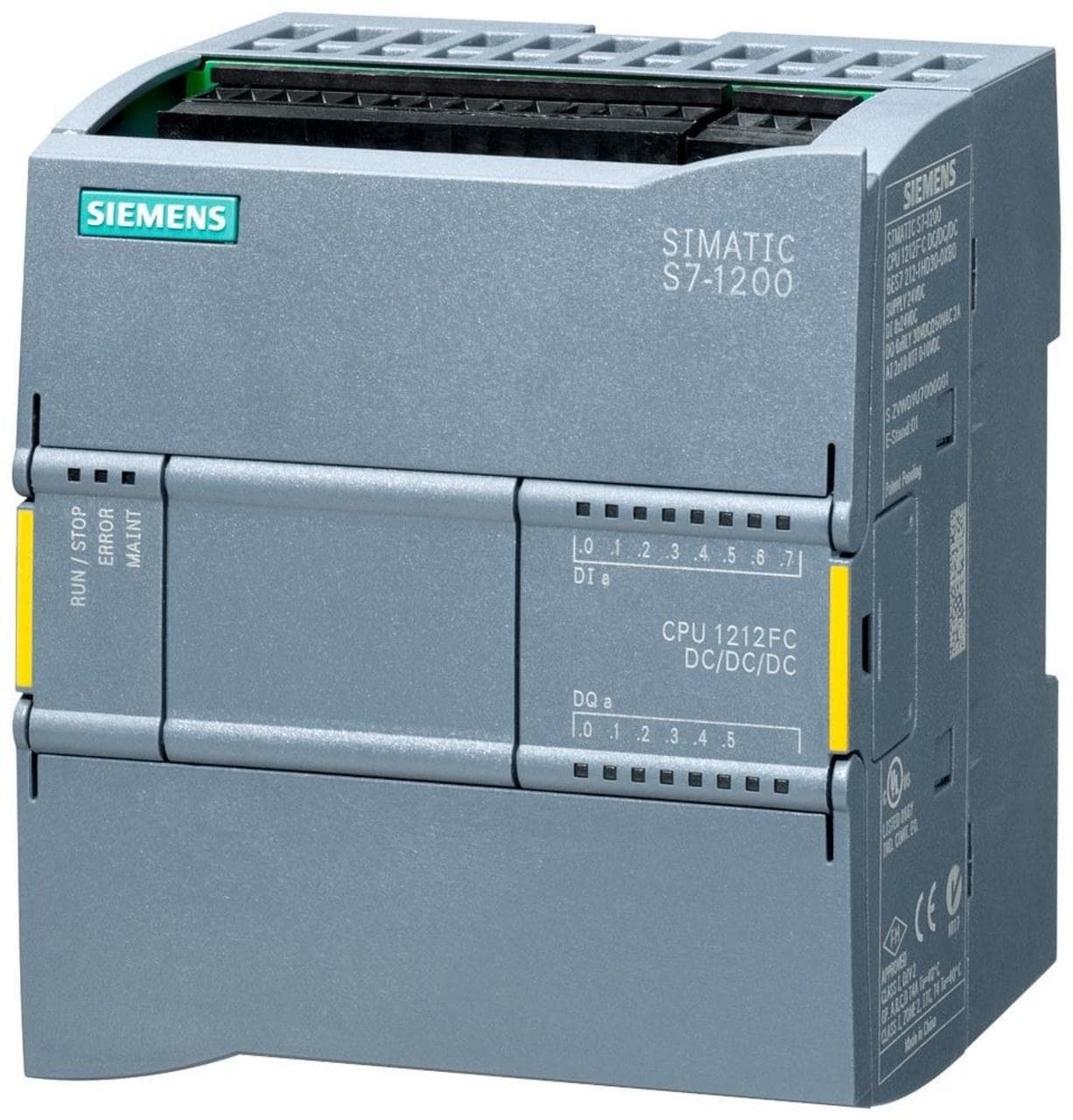 SIEMENS - CPU compacta DC/DC/DC SIMATIC S7-1200F, CPU 1212 FC, I/O integrada: 8 DI DC 24V, 6 DO