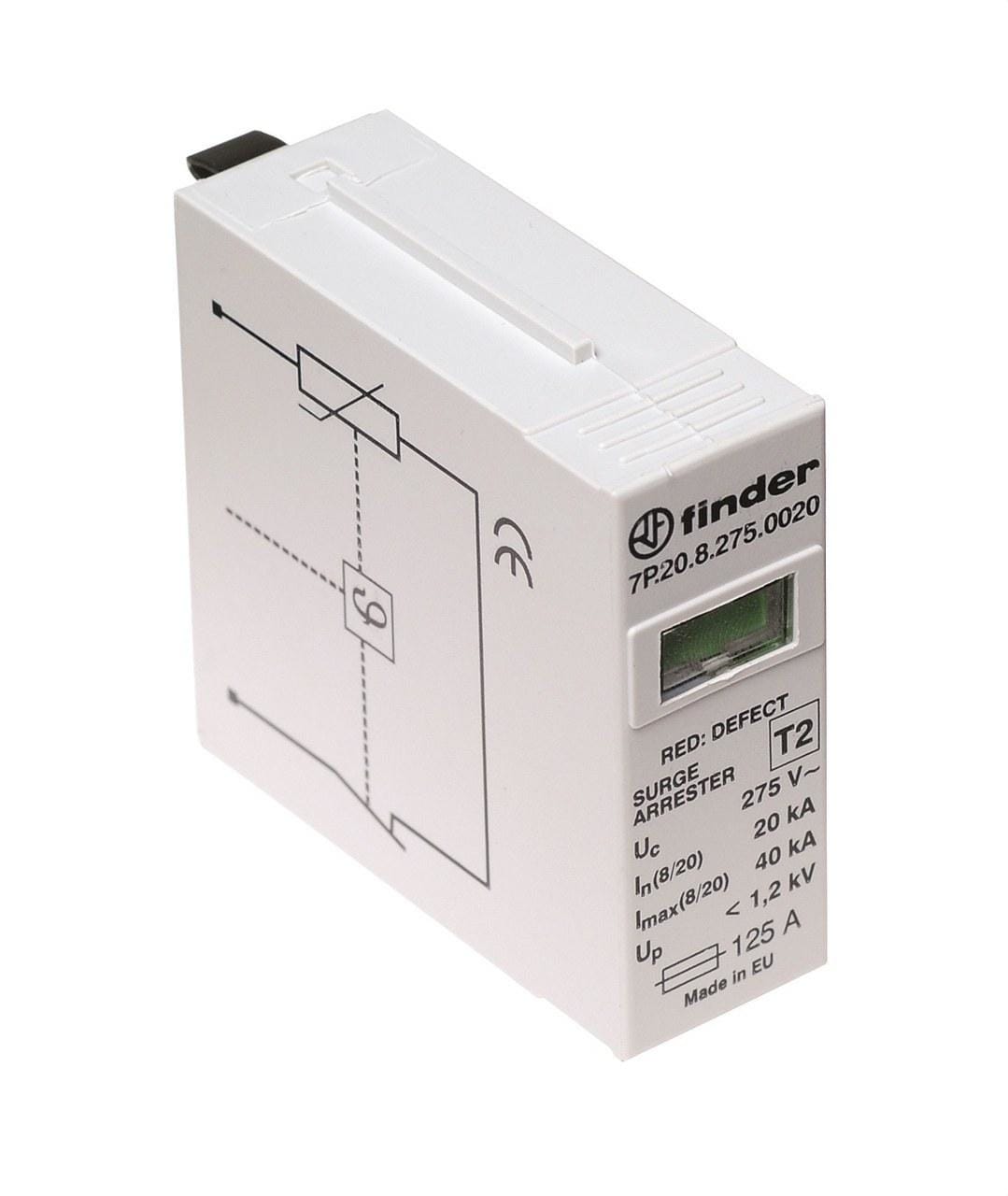 FINDER - Módulo de recambio SERIE 7P para protector contra sobretensiones varistor, 275/350V AC/DC, 20kA