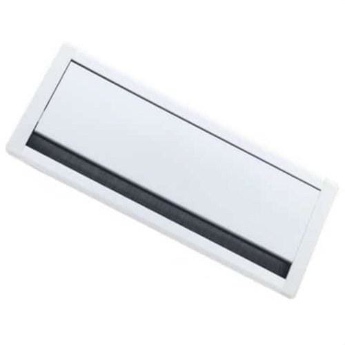 MMCONECTA - Pasacables rectangular de 300mm blanco nieve