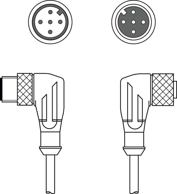 LEUZE - CABLE DE INTERCONEXIÓN KDS DN-M12-5W-M12-5W-P3-100