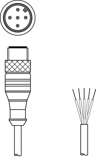 LEUZE - KS S-M12-5A-P1-100