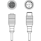 LEUZE - CABLE DE INTERCONEXIÓN KDS SC-M12-5A-M12-5A-P1-100