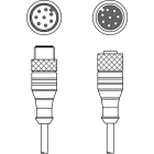 LEUZE - KDS S-M12-8A-M12-8A-P1-020