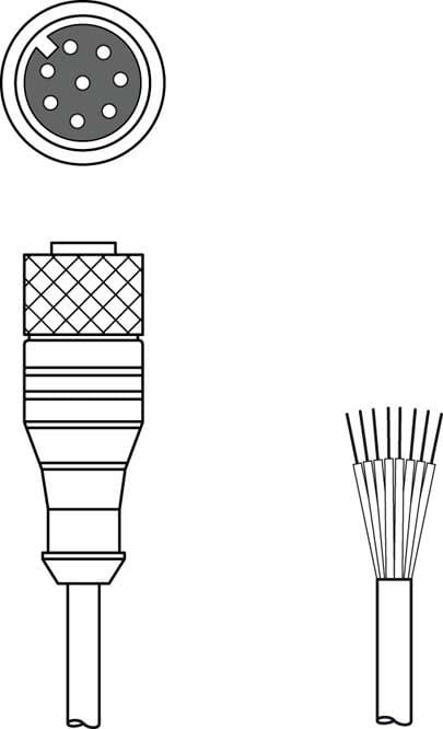 LEUZE - CABLE DE CONEXIÓN KD U-M12-8A-P1-100