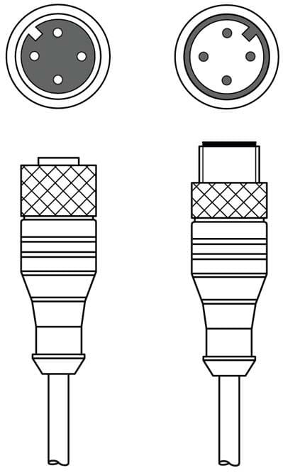 LEUZE - KDS U-M12-4A-M12-4A-P1-100