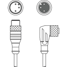 LEUZE - CABLE DE INTERCONEXIÓN KDS U-M12-3W-M12-3A-P1-030