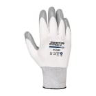 JUBA - Guante sin costuras poliamida con nitrilo talla 8 gris+blanco