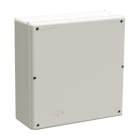 SOLERA - Caja estanca de conexión IP65 IK08 354x354x131mm cierre rápido con tornillos acero inoxidable lateral liso gris