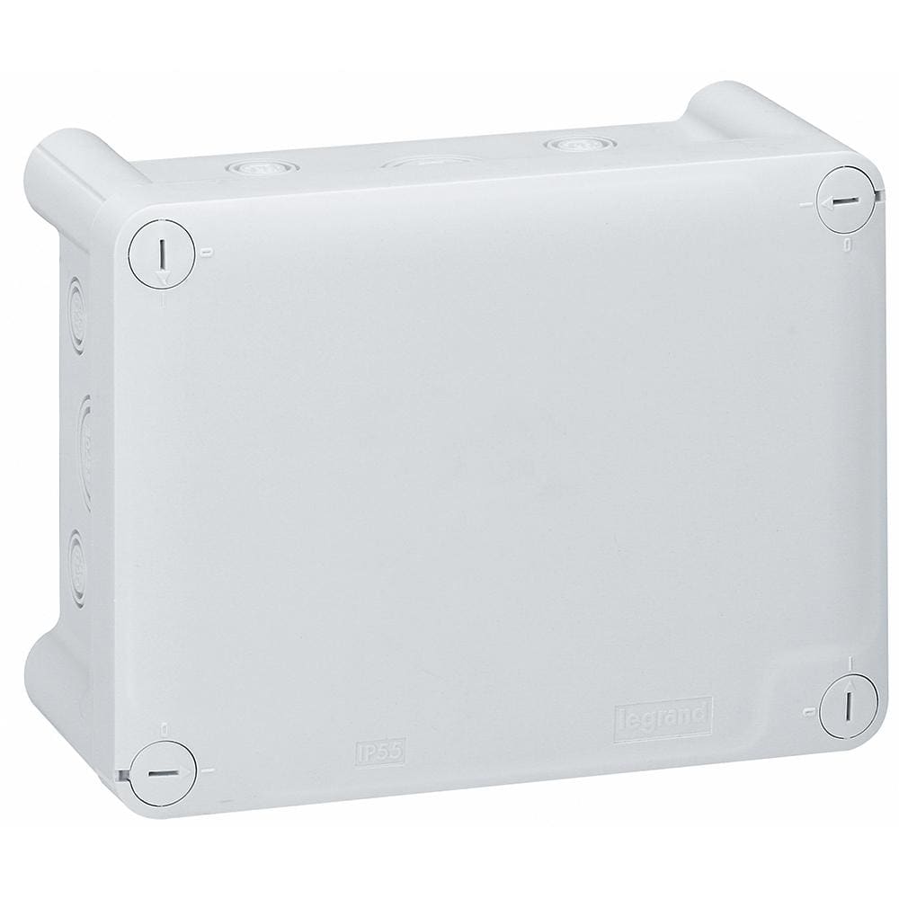 LEGRAND - Caja de derivación Plexo IP55, rectangular. Dimensiones: 155x110x74mm. Con prensaestopas ISO